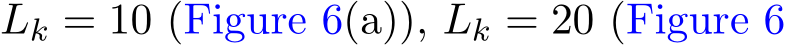  Lk = 10 (Figure 6(a)), Lk = 20 (Figure 6