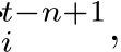 t−n+1i ,