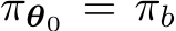  πθ0 = πb