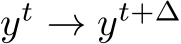 yt → yt+∆