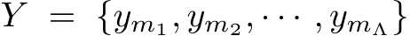 Y = {ym1, ym2, · · · , ymΛ}