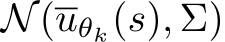 N(uθk(s), Σ)