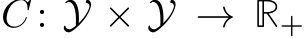 C : Y × Y → R+