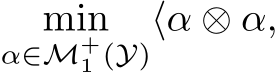 α∈M+1 (Y)⟨α ⊗ α,