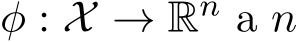  φ : X → Rn a n