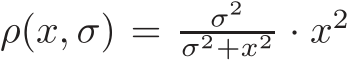  ρ(x, σ) = σ2σ2+x2 · x2