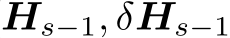 Hs−1, δHs−1