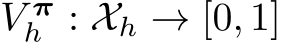  V πh : Xh → [0, 1]