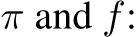  π and f: