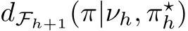  dFh+1(π|νh, π⋆h)