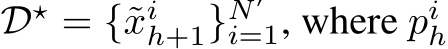  D⋆ = {˜xih+1}N ′i=1, where pih 