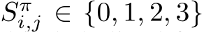  Sπi,j ∈ {0, 1, 2, 3}