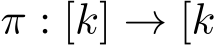  π : [k] → [k