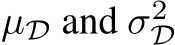  µD and σ2D