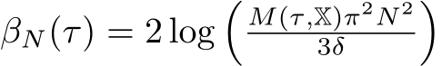  βN(τ) = 2 log�M(τ,X)π2N 23δ �