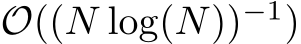  O((N log(N))−1)