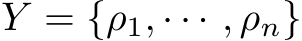  Y = {ρ1, · · · , ρn}