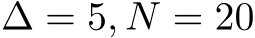 ∆ = 5, N = 20