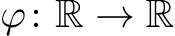  ϕ: R → R