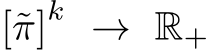 [˜π]k → R+