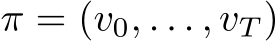  π = (v0, . . . , vT )