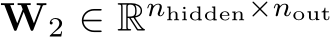  W2 ∈ Rnhidden×nout