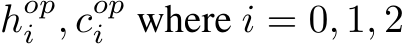 hopi , copi where i = 0, 1, 2