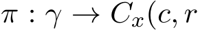  π : γ → Cx(c, r