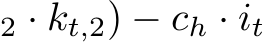 2 · kt,2) − ch · it