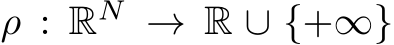  ρ : RN → R ∪ {+∞}