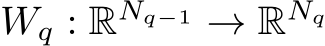 Wq : RNq−1 → RNq