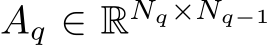  Aq ∈ RNq×Nq−1