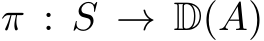  π : S → D(A)