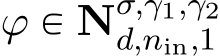  ϕ P Nσ,γ1,γ2d,nin,1 