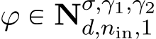  ϕ P Nσ,γ1,γ2d,nin,1 