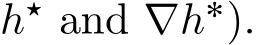  h‹ and ∇h˚).