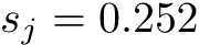  sj = 0.252