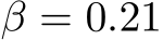  β = 0.21