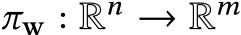  πw : Rn → Rm