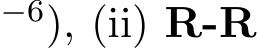 −6), (ii) R-R