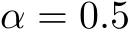  α = 0.5