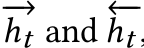 −→ht and ←−ht