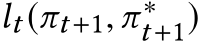  lt (πt+1, π∗t+1)