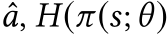 a, H(π(s;θ)
