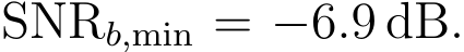  SNRb,min = −6.9 dB.