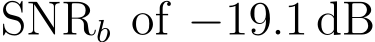  SNRb of −19.1 dB