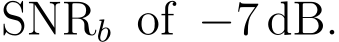  SNRb of −7 dB.