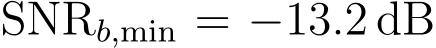  SNRb,min = −13.2 dB
