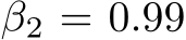  β2 = 0.99