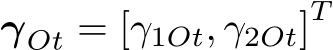  γOt = [γ1Ot, γ2Ot]T 